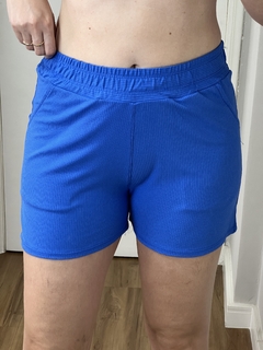 Shorts Canelado Azul - Dryas