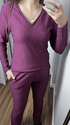 Conjunto Lãzinha Trançado Roxo - comprar online