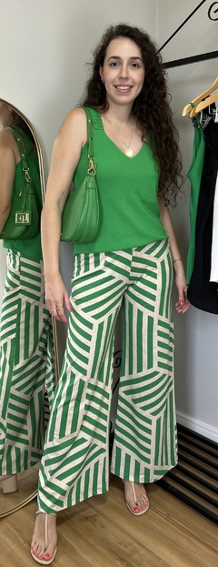 Pantalona Geo Verde - comprar online