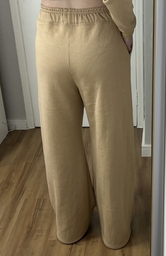 Calça Wide Leg Moletom Camel na internet