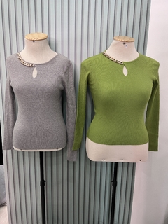 Blusa Tricot Kelem Verde - Dryas