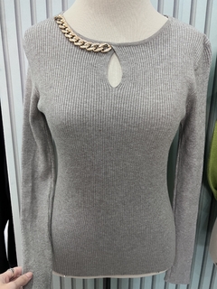 Blusa Tricot Kelem Cinza