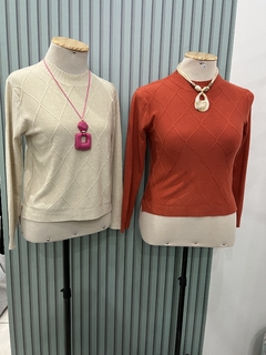 Blusa Tricot Rosangela Areia - loja online