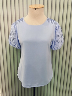 Blusa Fiore Vazada Azul - Dryas