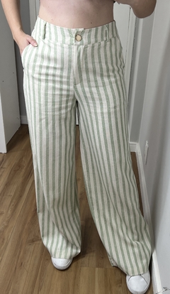 Calça Linho Listrada - comprar online