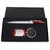 940550R - Set boligrafo y llavero en caja rojo