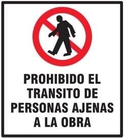 Cartel Señalizacion Prohibido El Paso De Personas 40x45 Cm