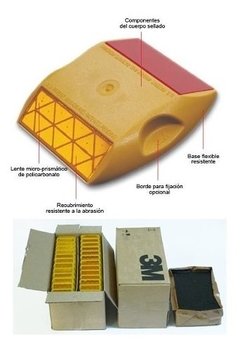 Tachas Reflectivas Vial 3m Mod.290 Caja X100 Pegamemto Bonif - tienda online