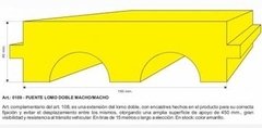 Puente macho/macho 150x45 mm (x metro) Centro lomo de burro ART-0108