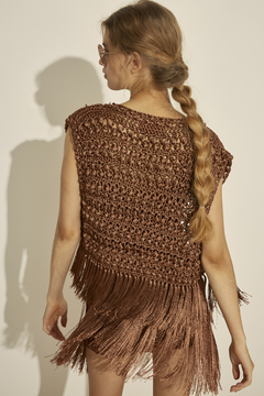 Crochet Chaleco Con Flecos Pre Order - comprar online