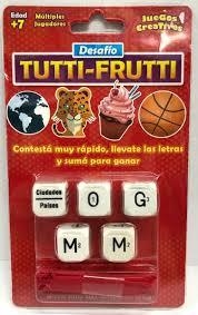 juegos con dados desafío tutti frutti