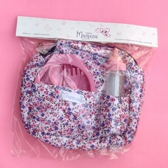 Cartera con cubiertos y mamadera para bebe mini - comprar online