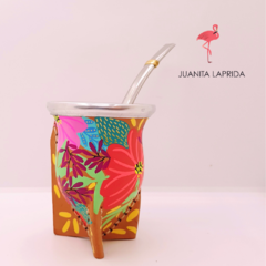 Mate de Cuero: Diseño Amalia ( Interior de Vidrio )