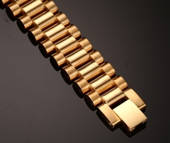 Pulseira Bracelete Masculino Aço Inox 316l Banhado A Ouro ( BR-201) - euroimportados