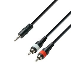 Cable Mini Plug A 2 Rca Macho 3 Metros Adam Hall K3ywcc0300