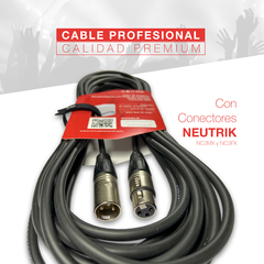 Cable Micrófono Canon 2 Metros Neutrik Xlr Macho A Hembra en internet