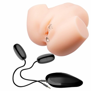 Masturbador Realista Vagina e Ânus com Vibro - CyberSkin - Crazy Bull - 7104