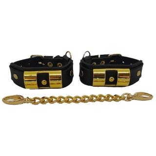 Bracelete Algema Luxo Com Corrente Dourado - Fetiche e Sado NS162