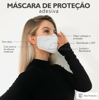 KIT 3 Mascaras SUPER CONFORTÁVEIS de Proteção ConoraVirus SEM ELÁSTICO