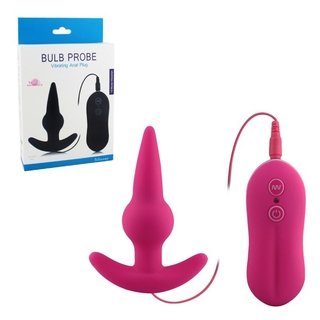 Plug Anal com Alça e 10 Vibrações Material Soft Touch - BULB PROBE - PL028