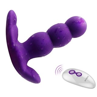 Vibrador Rotativo Anal E Vagina em Silicone 7 Modos De Vibração - Nalone Pearl