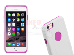 Capa Double Layer PRO Branco e Rosa iPhone PLUS 6 6S na internet