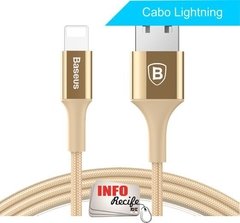 Cabo Lightning mfi DOURADO iluminado metálico Baseus - comprar online