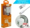 Carregador Parede Kaidi 2 USB 2.4A + Cabo Lightning - KD301A - comprar online