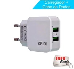 Carregador Parede Kaidi 2 USB 2.4A + Cabo Tipo C - KD301C na internet