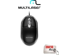 Mouse Multilaser Classic com Fio Preto USB - MO007 - comprar online