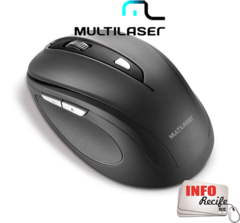 Mouse Sem Fio Multilaser 2.4 Ghz Comfort Preto Usb - MO237