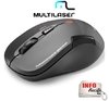 Mouse sem Fio Bluetooth Preto Multilaser 1600dpi - MO254