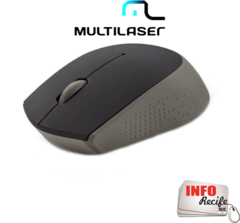 Mouse Sem Fio 2.4GHZ USB Preto e Cinza Multilaser - MO257
