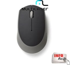 Mouse Sem Fio 2.4GHZ USB Preto e Cinza Multilaser - MO257 - comprar online