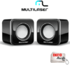 Caixa de Som Mini Multilaser 2.0 4W RMS P2 USB Preta - SP089 na internet