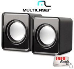 Caixa de Som Mini Multilaser 2.0 3W RMS P2 USB Preta - SP151 - comprar online