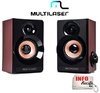 Caixa De Som Multilaser 2.0 6W Rms Acabamento Madeira - SP261 - comprar online