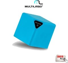 Caixa de Som Cubo Speaker 3W Azul Multilaser - SP305A - Info Recife PE