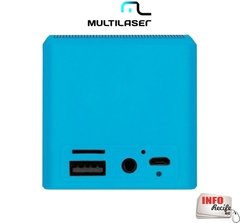 Caixa de Som Cubo Speaker 3W Azul Multilaser - SP305A - loja online