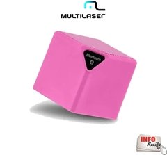 Caixa de Som Cubo Speaker 3W Rosa Multilaser - SP305R - Info Recife PE