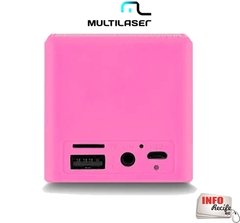 Caixa de Som Cubo Speaker 3W Rosa Multilaser - SP305R - loja online