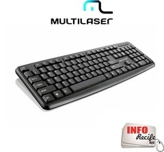 Teclado Slim Standard Multilaser USB Preto - TC065