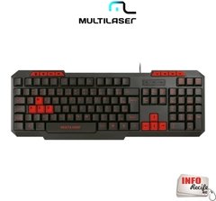 Teclado Gamer com Hotkeys Multimídia Slim Preto/Vermelho - TC242 - comprar online