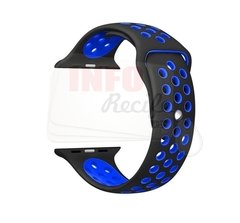 Pulseira de Borracha Preta com Azul Apple Watch 42mm / 44mm - comprar online