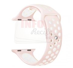 Pulseira de Borracha Rosa com Branco Apple Watch 42mm / 44mm na internet