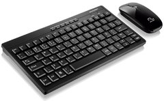Kit Teclado e Mouse sem fio 2,4Gz Smart TV PC Notebook Tablet USB - Preto- TC184