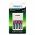 Carregador de pilhas Philips com 4 pilhas AA 2450 mah - 24881