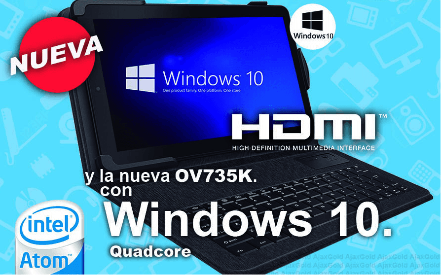 Tablet Windows 10 Con Teclado Hd 2 En 1 Intel 32gb Hdmi 3g