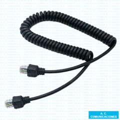 Cable Espiralado Micrófono 4 Contactos