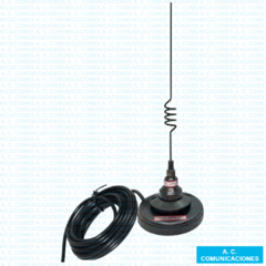 Antena Móvil UHF 806-1900 Mhz. Soporte Magnético